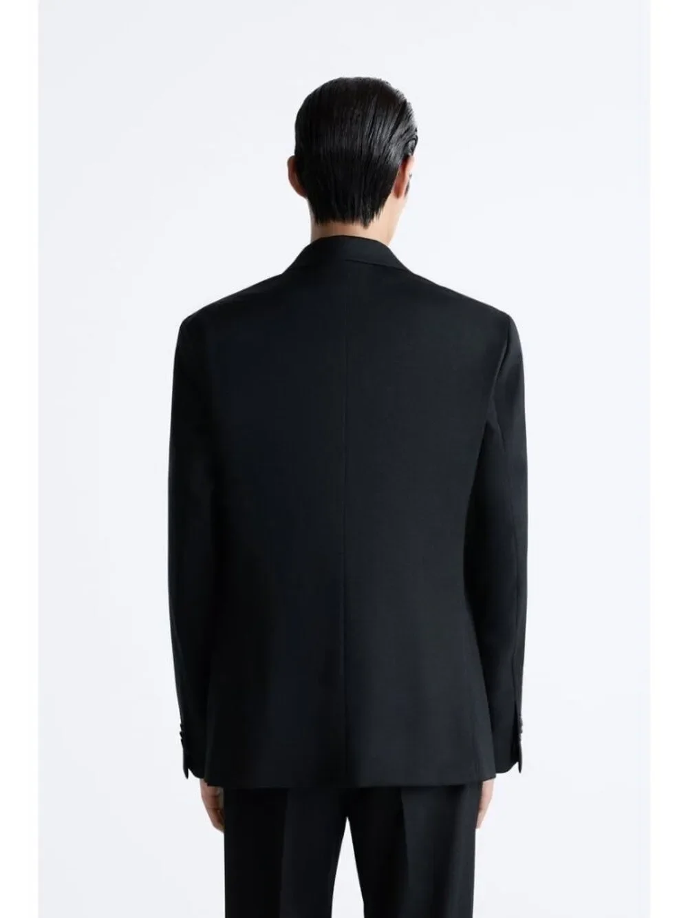 Zara Sartorial Mens Suit Blazer EU 48 US 38 Black 100% Wool 5955/218 NWT